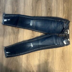 Kancan size 7 distressed button fly jeans